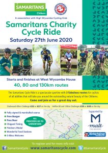 Samritans Cycle 2020 poster